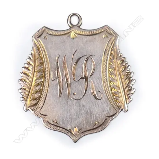 A 9ct gold WWII return fob,
